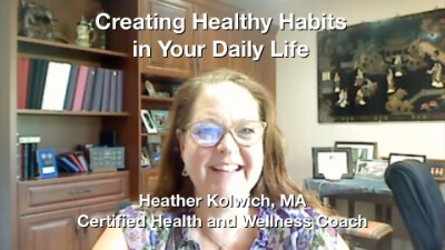 Creating Healthy Habits by Heather Kolwich, MA, Certified Health and Wellness Coach, via Zoom | Cane and Able Stroke Recovery Group | CaneAndAble.org